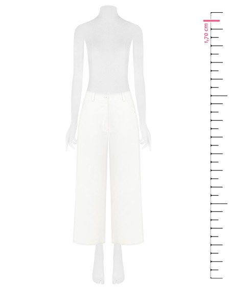 Pantalon large cropped en denim avec élastique au dos Rinascimento
