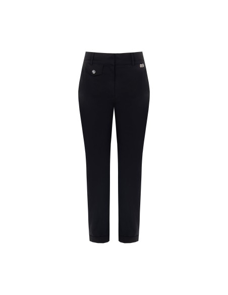 Pantalon cropped en coton mélangé avec poches Rinascimento