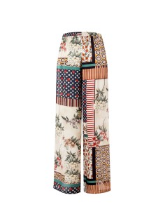 Pantalon palazzo en satin avec poches Rinascimento 2