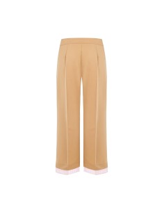 Pantalon palazzo en polyviscose avec empiècement à rayures et poches Rinascimento 2