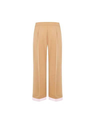 Pantalon palazzo en polyviscose avec empiècement à rayures et poches Rinascimento