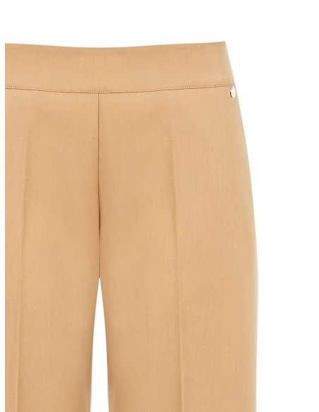 Pantalon palazzo en polyviscose avec empiècement à rayures et poches Rinascimento