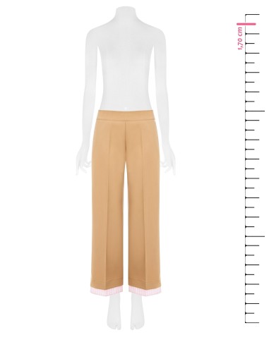 Pantalon palazzo en polyviscose avec empiècement à rayures et poches Rinascimento