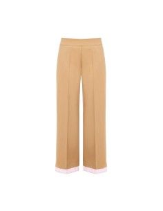 Pantalon palazzo en polyviscose avec empiècement à rayures et poches Rinascimento
