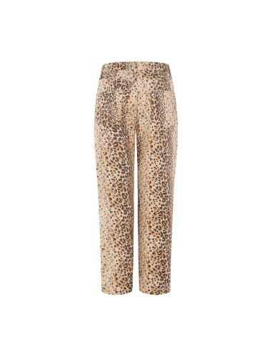 Pantalon mom fit 7/8 imprimé léopard en coton Rinascimento