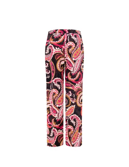 Pantalon palazzo en satin avec poches Rinascimento