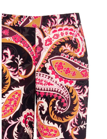 Pantalon palazzo en satin avec poches Rinascimento