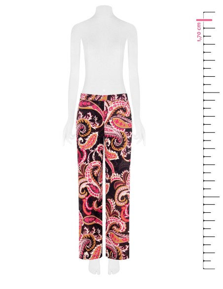 Pantalon palazzo en satin avec poches Rinascimento