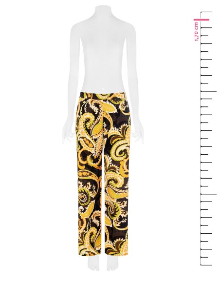 Pantalon palazzo en satin avec poches Rinascimento