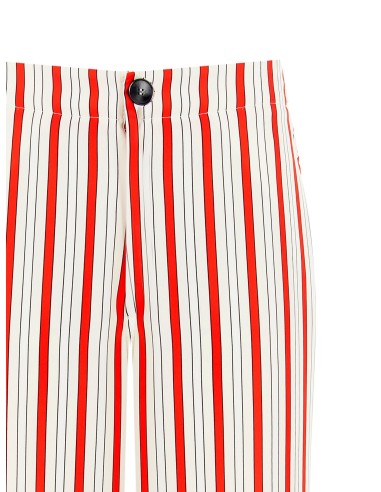 Pantalon palazzo rayé avec élastique au dos et poches Rinascimento