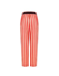 Pantalon large en mélange de viscose et de lin avec ceinture assortie et poches Rinascimento 2