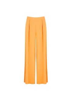 Pantalon palazzo en tissu fluide avec pinces et élastique au dos Rinascimento