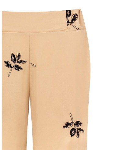 Short large à perles et feuilles brodées Rinascimento