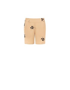 Short large à perles et feuilles brodées Rinascimento