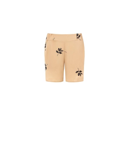 Short large à perles et feuilles brodées Rinascimento