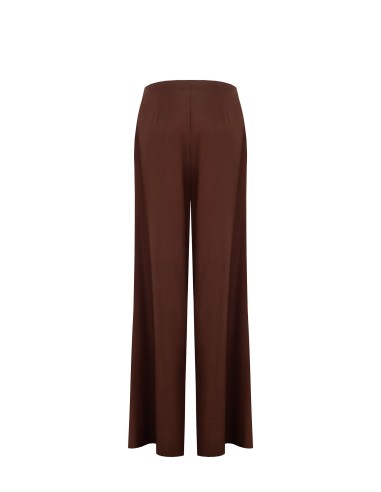 Pantalon palazzo en mélange de viscose et de lin avec double pli et poches Rinascimento