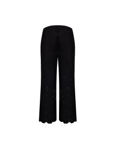 Wijde cropped broek van katoenmix met bloemenborduursel en ajourdetails van Rinascimento 2