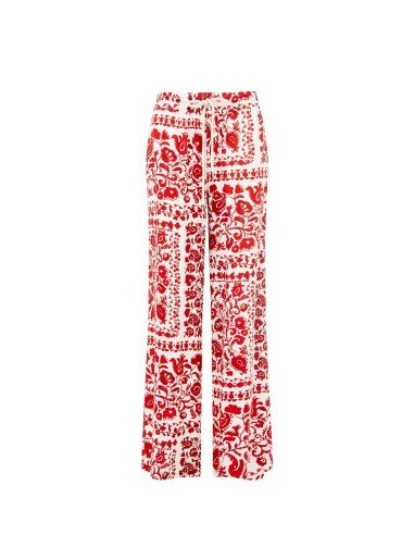 Pantalon palazzo en viscose avec cordon de serrage Rinascimento