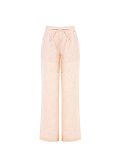Palazzo-broek van kant met geïntegreerde shorts en zakken van Rinascimento