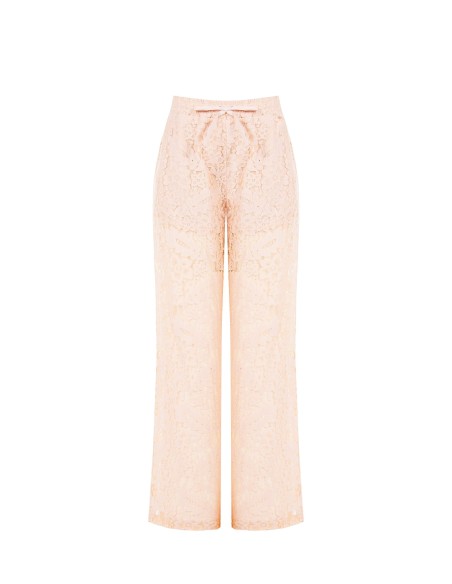 Pantalon palazzo en dentelle avec shorts intégrés et poches Rinascimento
