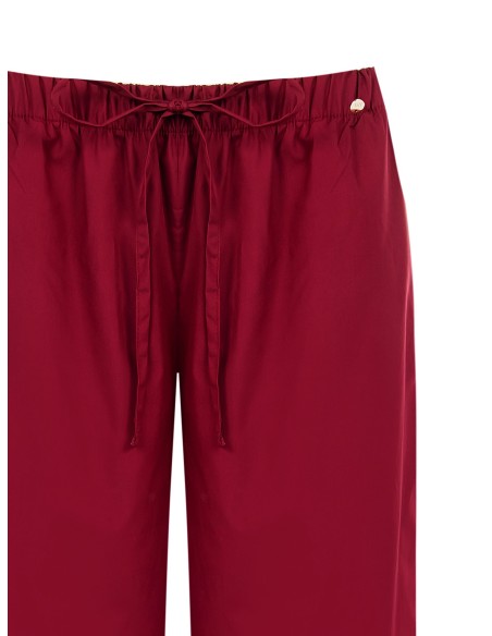Pantalon large en coton avec cordon de serrage à la taille Rinascimento