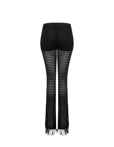 Pantalon perforé en tricot et à glands avec short intégré Rinascimento