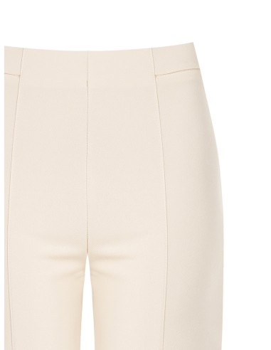 Pantalon palazzo court en crêpe scuba avec élastique à la taille Rinascimento