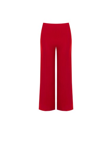 Pantalon palazzo court en crêpe scuba avec élastique à la taille Rinascimento