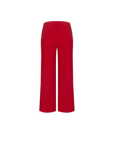 Cropped palazzobroek van scuba-crêpe met elastische taille van Rinascimento