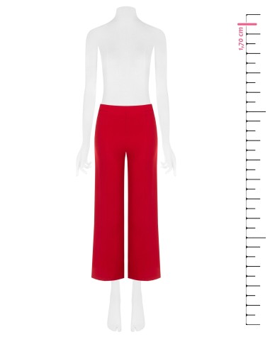 Pantalon palazzo court en crêpe scuba avec élastique à la taille Rinascimento