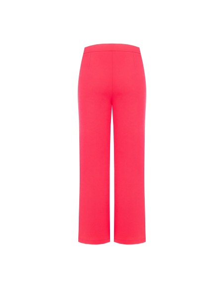 Pantalon palazzo court en crêpe scuba avec élastique à la taille Rinascimento