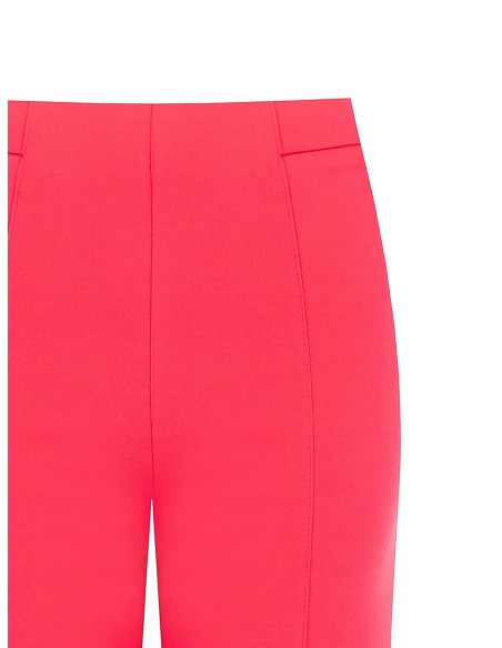 Pantalon palazzo court en crêpe scuba avec élastique à la taille Rinascimento