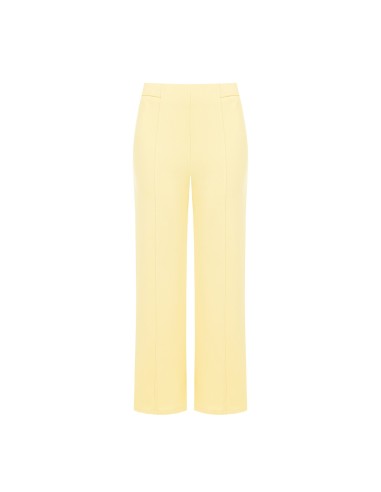 Pantalon palazzo court en crêpe scuba avec élastique à la taille Rinascimento