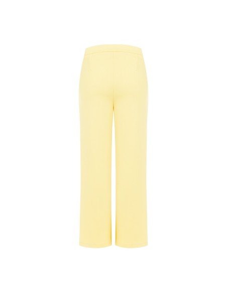Cropped palazzobroek van scuba-crêpe met elastische taille van Rinascimento