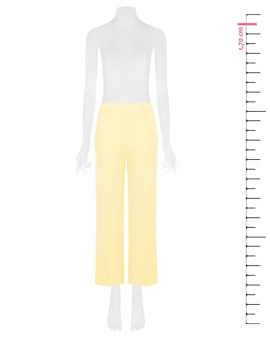 Cropped palazzobroek van scuba-crêpe met elastische taille van Rinascimento