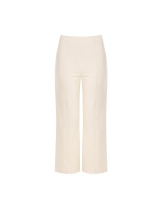 Pantalon palazzo court en crêpe scuba avec élastique à la taille Rinascimento