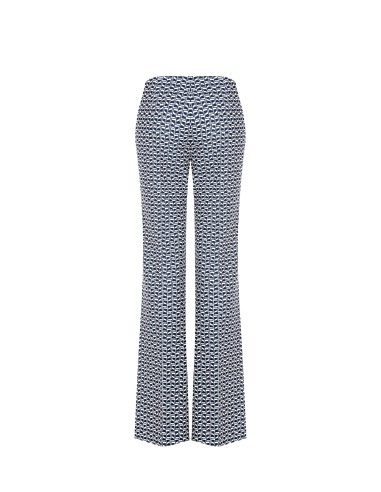 Pantalon palazzo en scuba crêpe imprimé Rinascimento