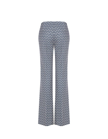 Pantalon palazzo en scuba crêpe imprimé Rinascimento