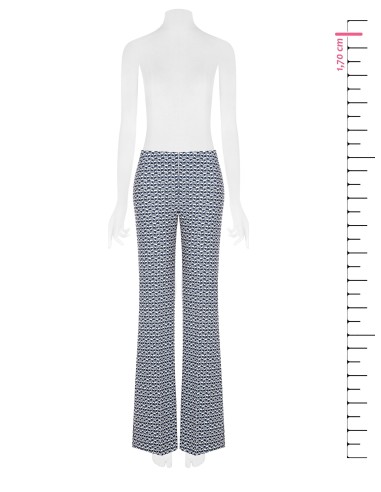 Pantalon palazzo en scuba crêpe imprimé Rinascimento