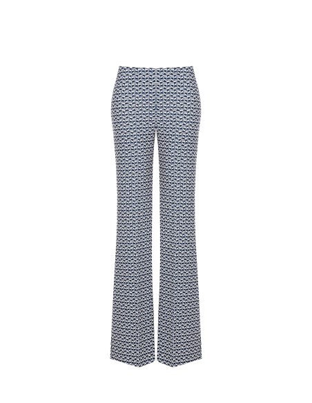 Pantalon palazzo en scuba crêpe imprimé Rinascimento