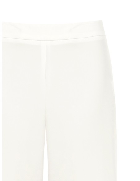 Pantalon palazzo en tissu fluide avec fermeture éclair latérale Rinascimento