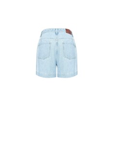Wijde korte denim broek met plooien van Rinascimento 2