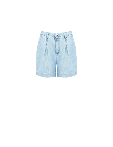 Pantalon court en denim avec plis Rinascimento