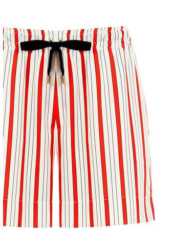 Gestreepte korte broek met elastiek en trekkoord in de taille van Rinascimento