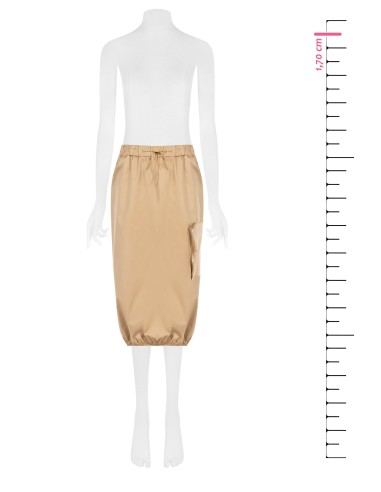 Jupe midi en mélange de coton avec grande poche zippée Rinascimento