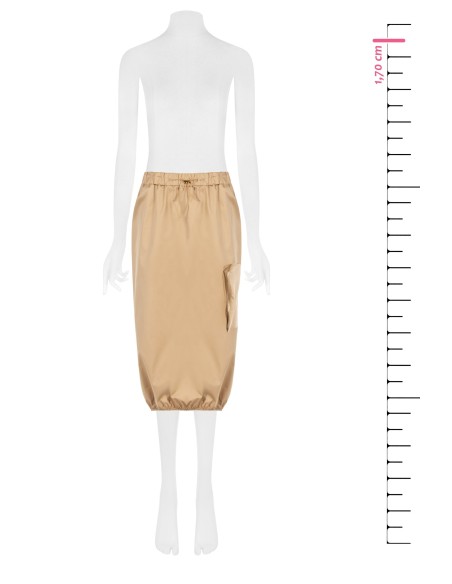 Jupe midi en mélange de coton avec grande poche zippée Rinascimento