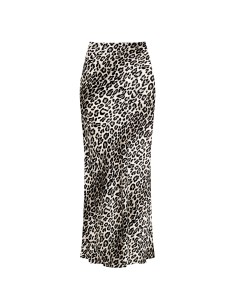 Lange kokerrok van viscose met elastische tailleband van Rinascimento