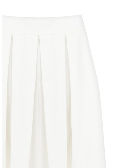 Jupe midi plissée en denim Rinascimento