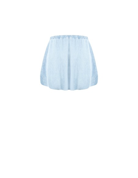 Minijupe ballon en denim avec poches Rinascimento