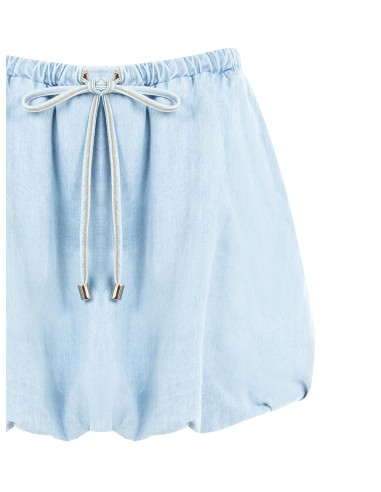 Minijupe ballon en denim avec poches Rinascimento